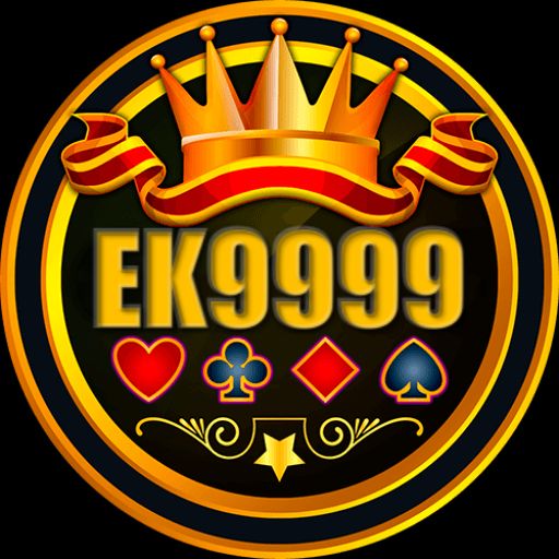 EK9999 themed cartoon casino characters with coins and mobile gaming elements